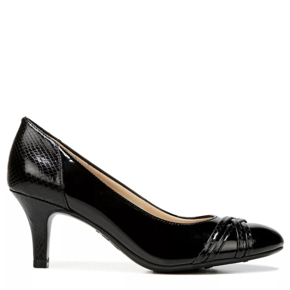 Black Lifestride Womens Pascal Dress Pump Stiletto Heel