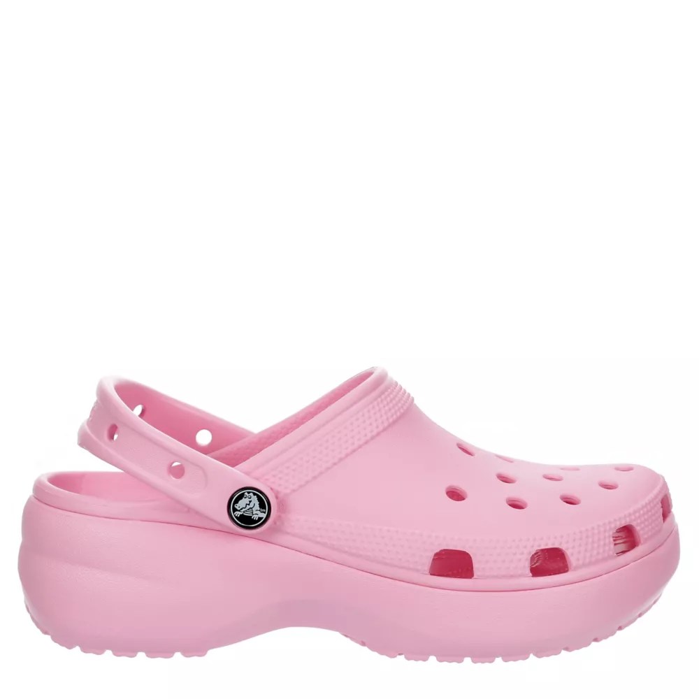 Pale Pink Crocs Womens Classic Platform Clog Rack Room Shoes
