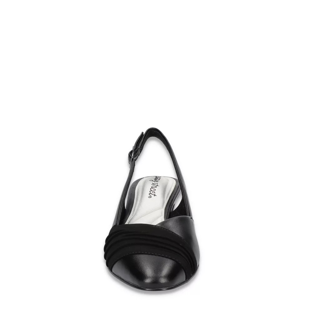 Black Easy Street Womens Bates Slingback Pump Rack Room Shoes