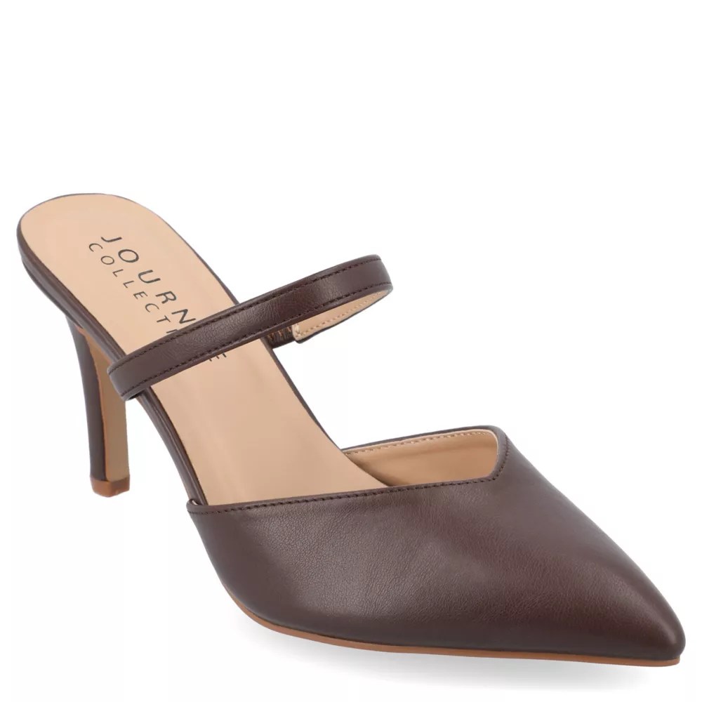 Dark Brown Journee Collection Womens Yvon Pump Dress Shoes Rack