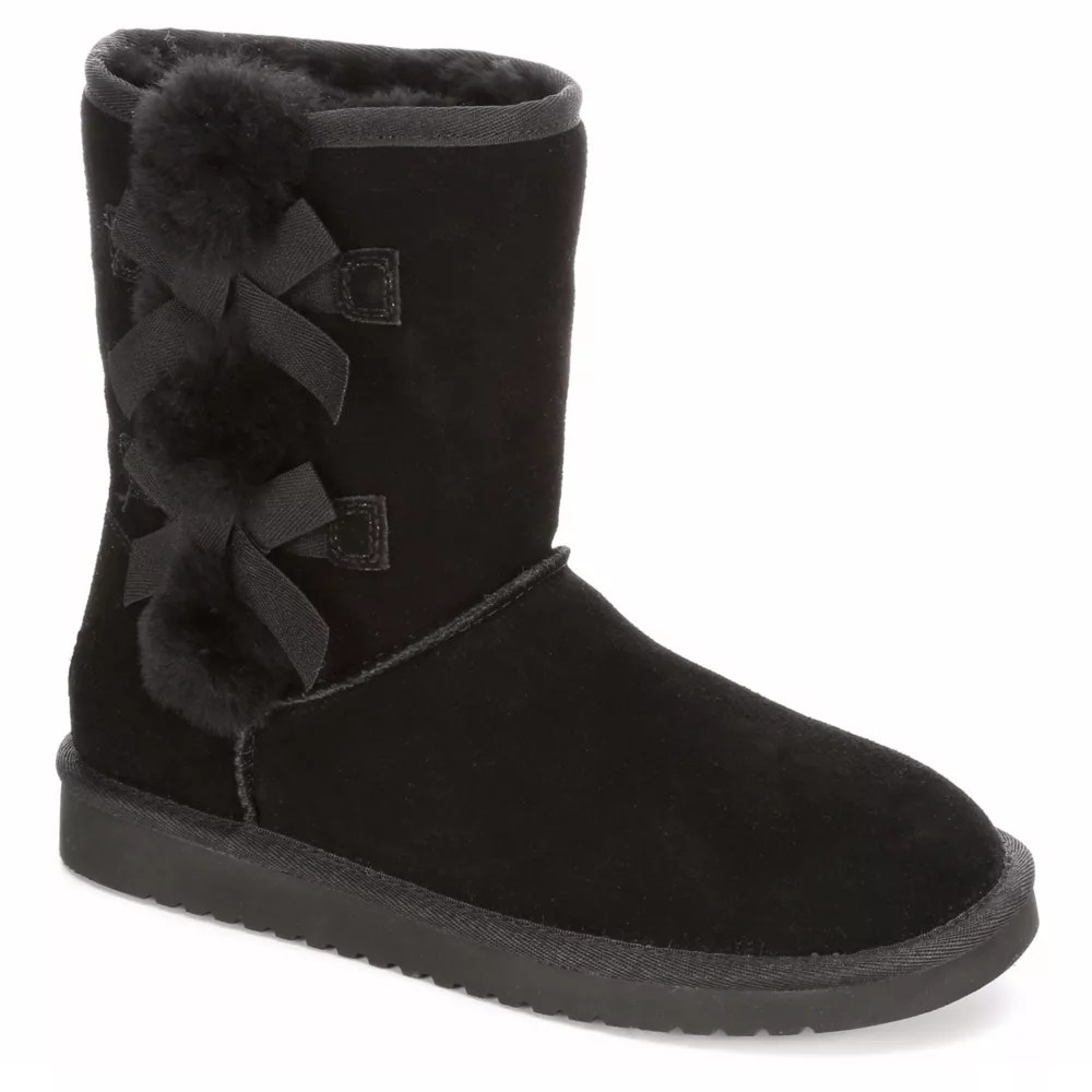 Black Koolaburra By Ugg Womens Victoria Short Boots Rack Room Shoes