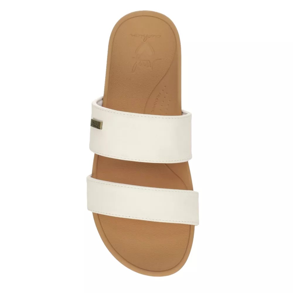 White Reef Arch Support Banded Horizon Hi Slide Sandal Sandals Rack Room Shoes