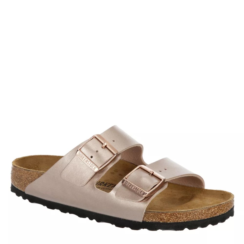 Rose Gold Birkenstock Womens Arizona Footbed Sandal Sandals Rack