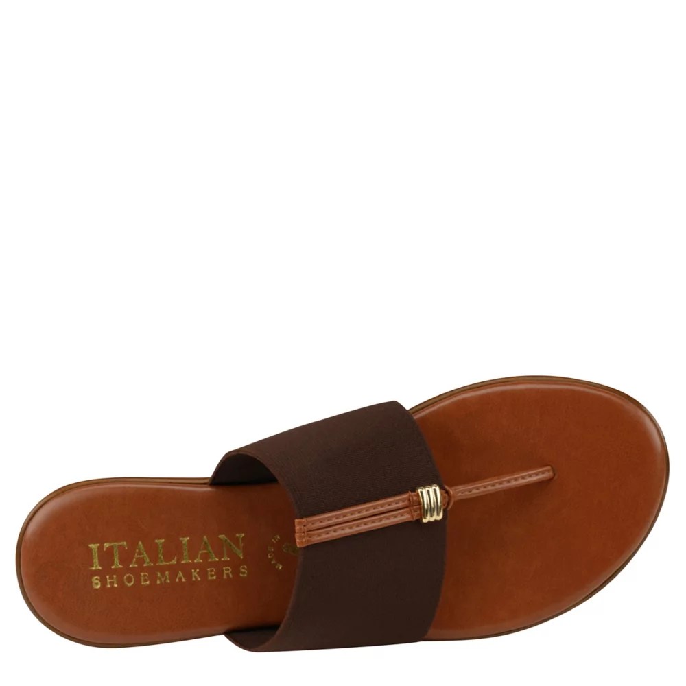 Brown Italian Shoemakers Womens Afia Wedge Sandal Rack Room Shoes