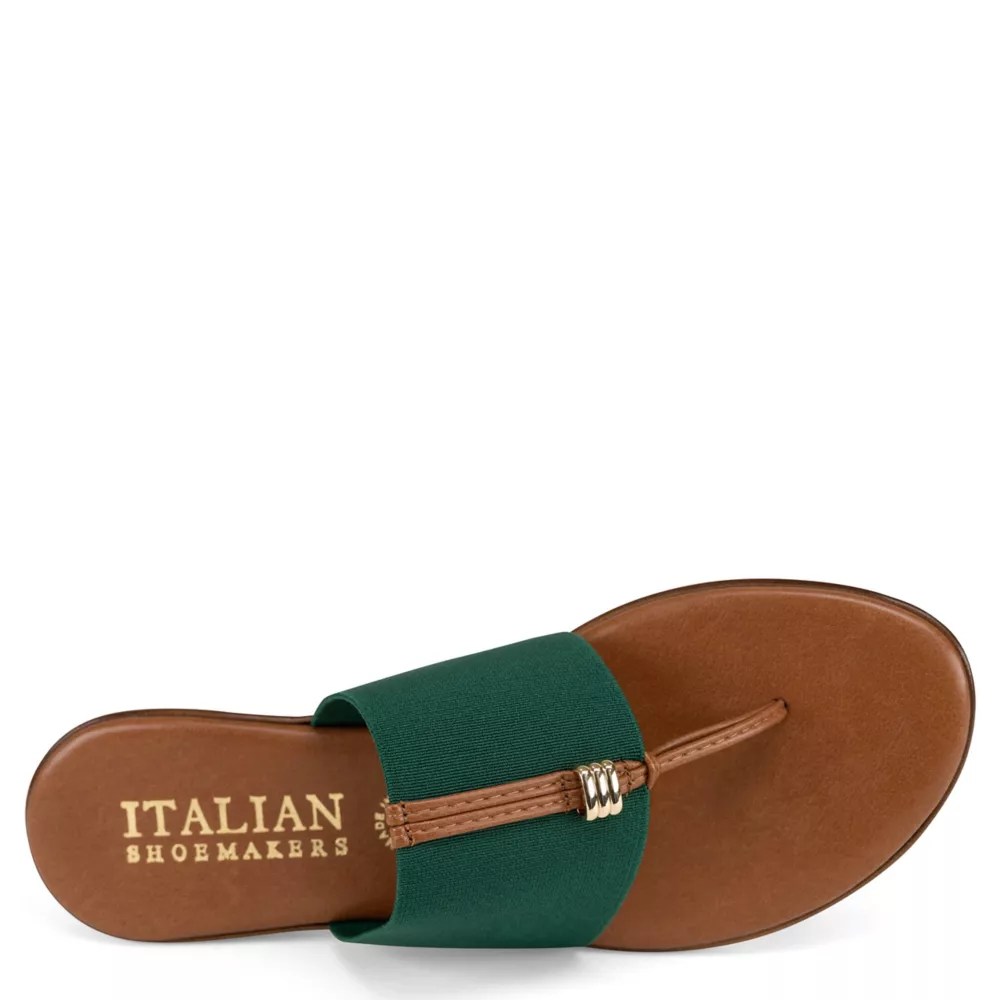 Green Italian Shoemakers Womens Afia Wedge Sandal Rack Room Shoes