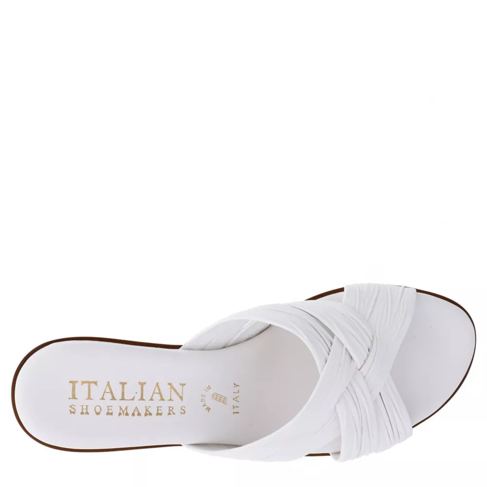 White Italian Shoemakers Womens Saylor Wedge Sandal Rack Room Shoes