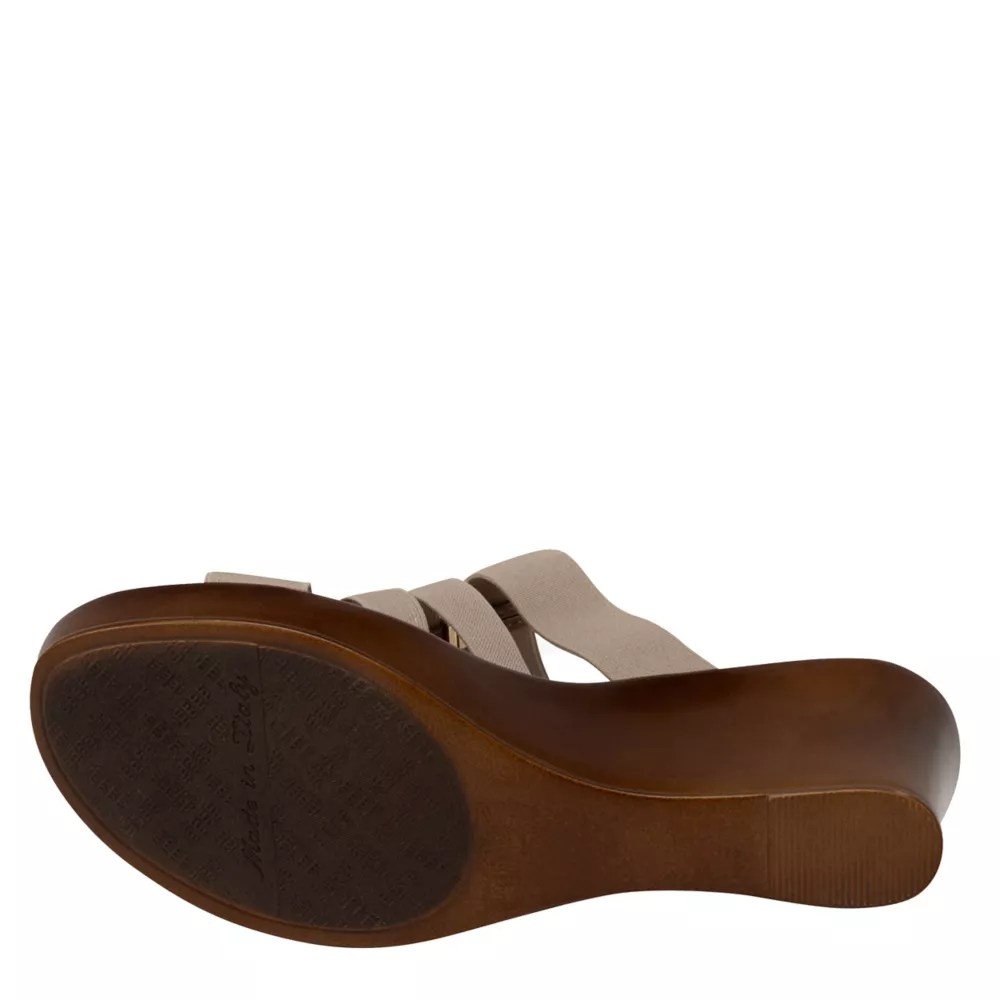 Taupe Italian Shoemakers Womens Clover Wedge Sandal Rack Room Shoes