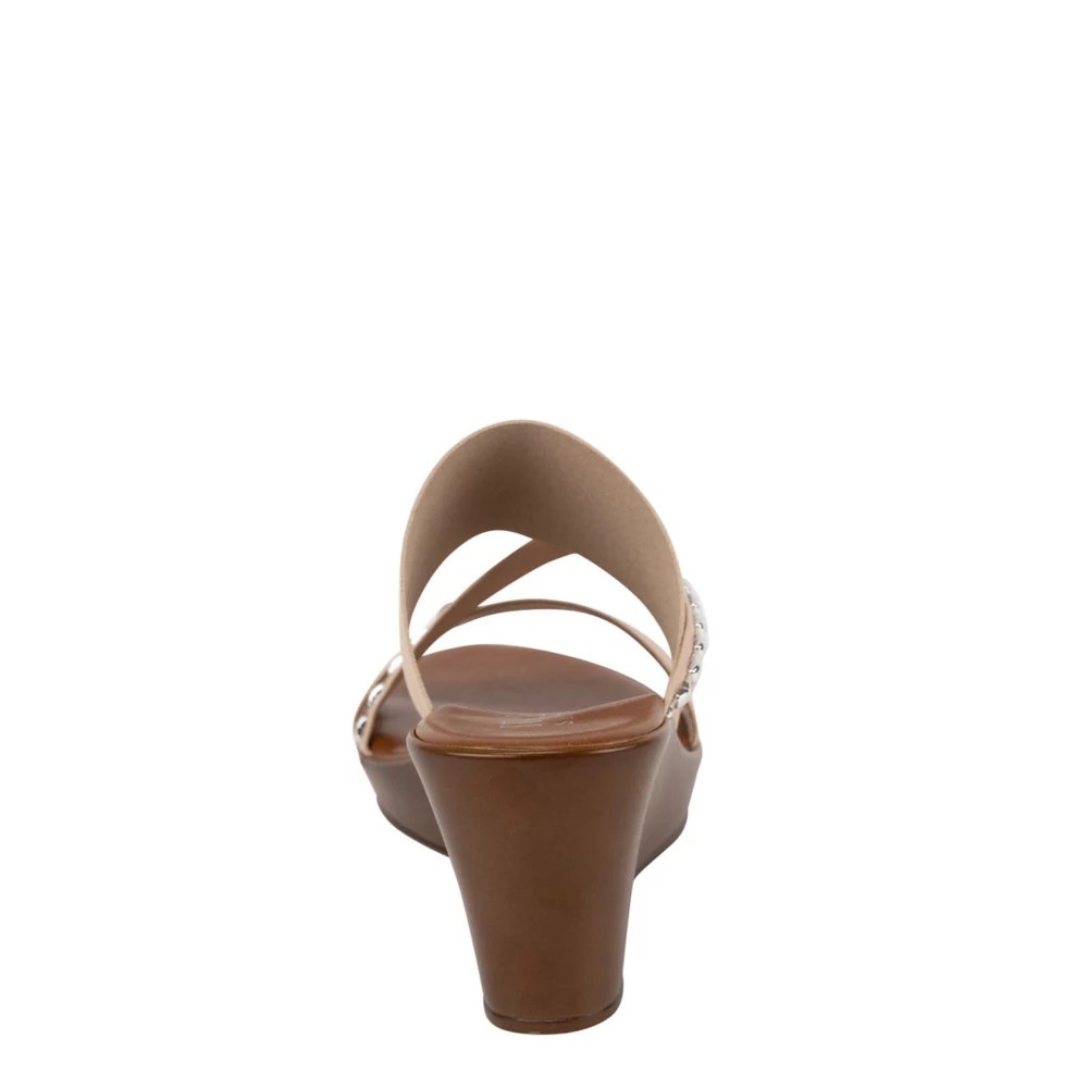 Nude Italian Shoemakers Womens Pert Wedge Sandal Rack Room Shoes