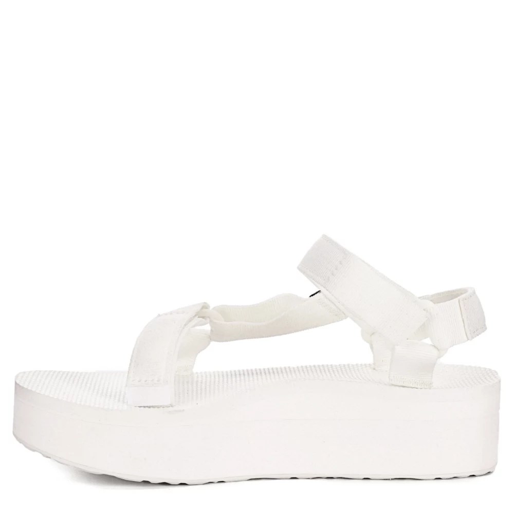 White Teva Womens Flatform Universal Platform Sandal