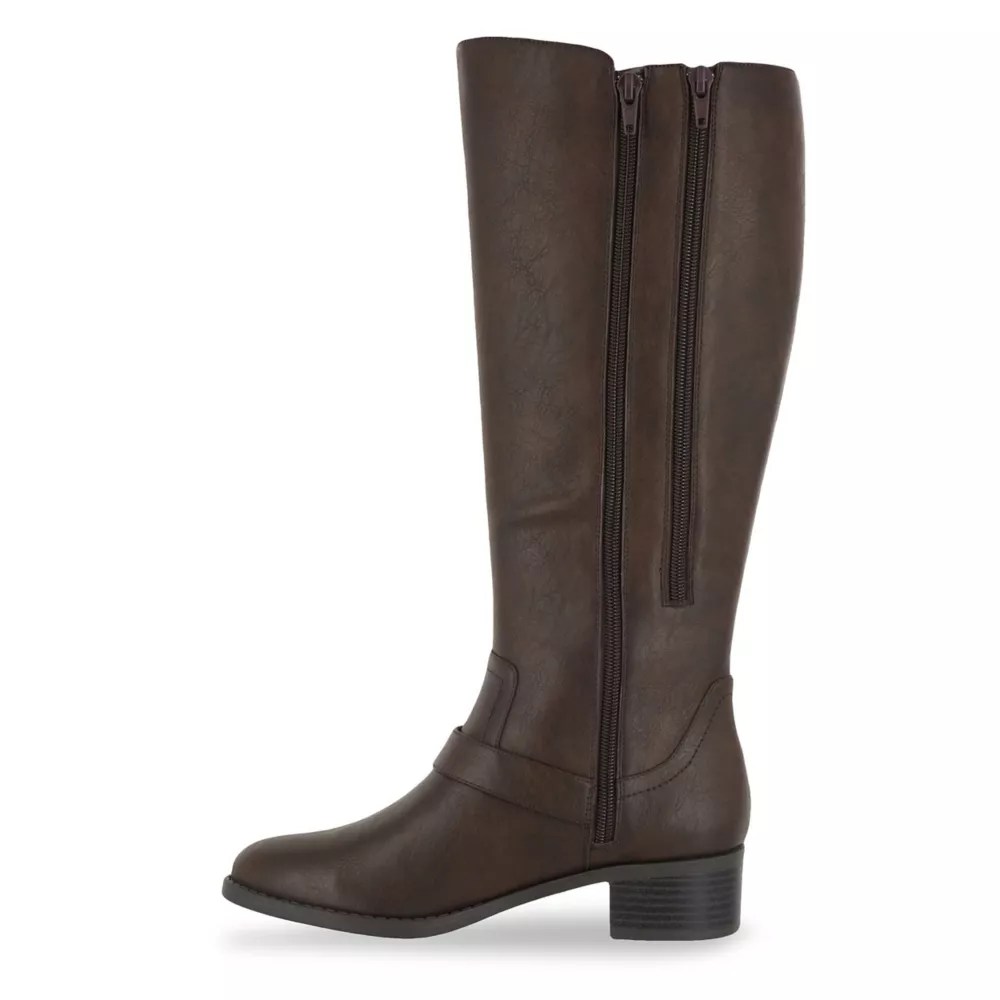 Brown Easy Street Womens Jewel Wide Calf Tall Boot Womens Rack Room