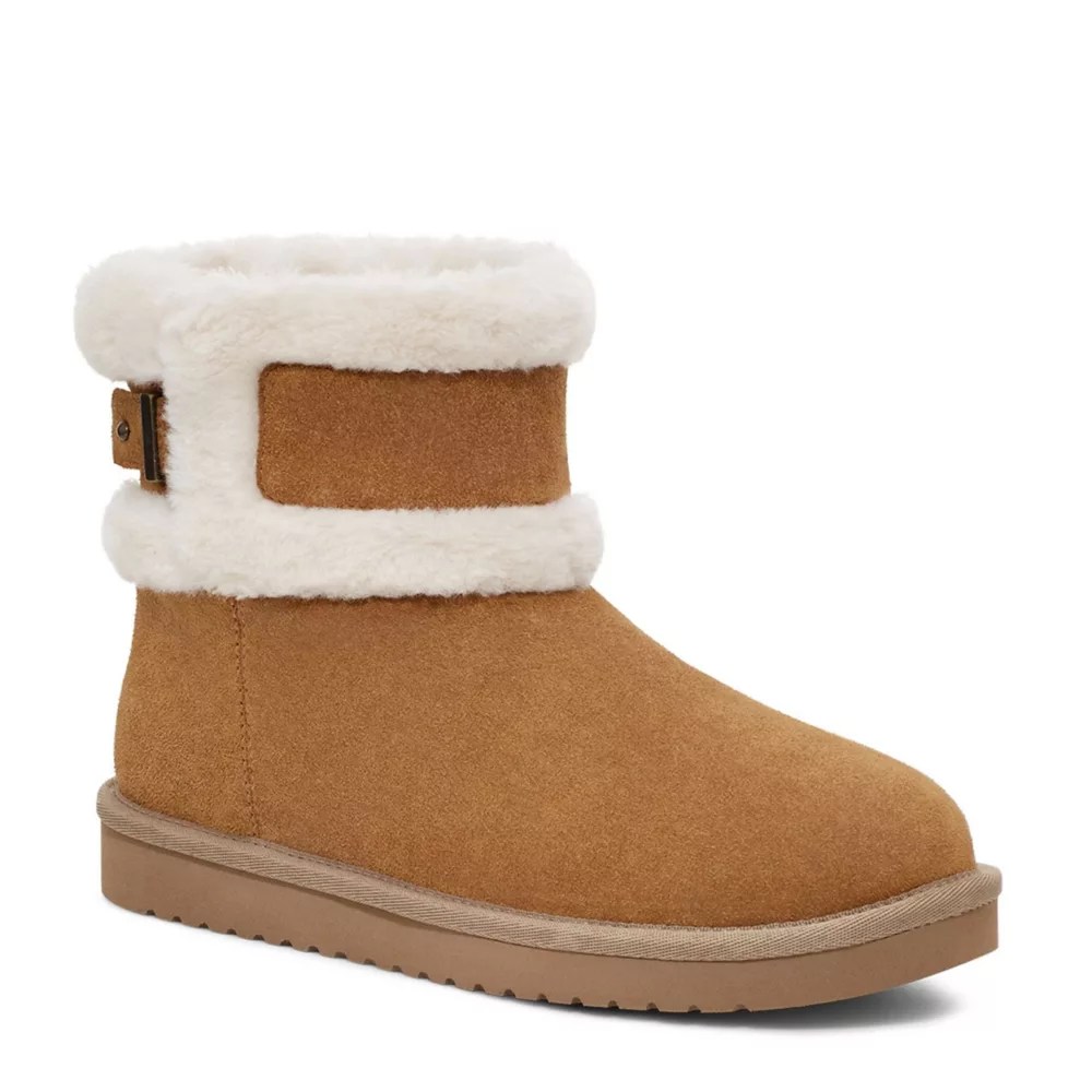 Tan Koolaburra By Ugg Womens Barlee Mini Fur Boot Boots