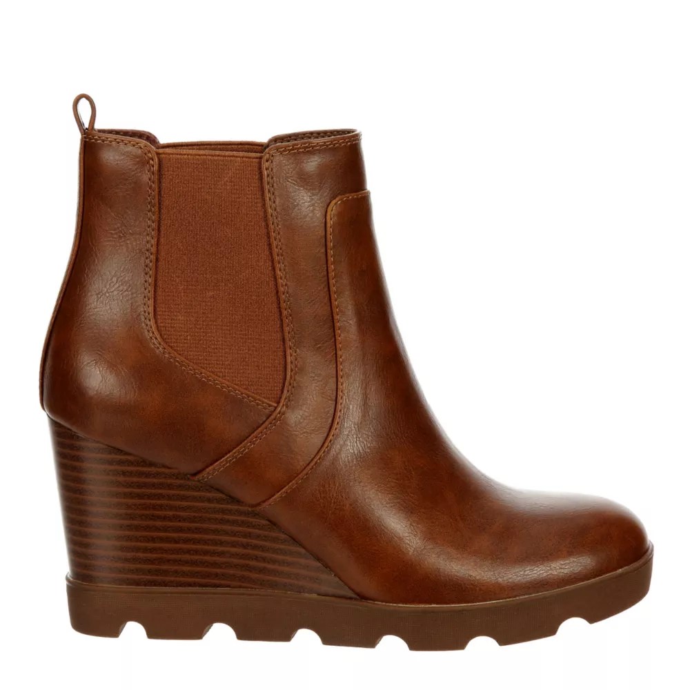 Cognac Xappeal Womens Elise Wedge Boot Boots Rack Room Shoes
