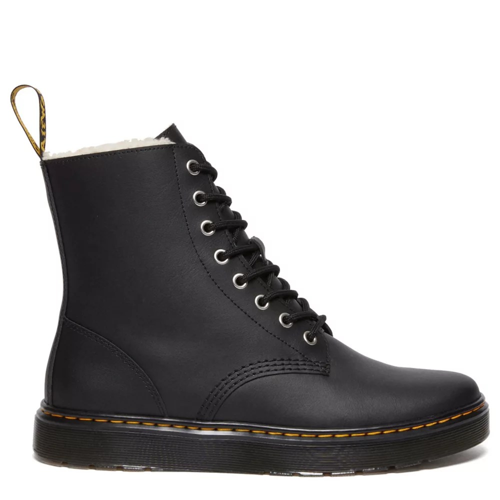 Black Dr.martens Womens Zavala Fleece Lined Combat Boot Rack Room Shoes