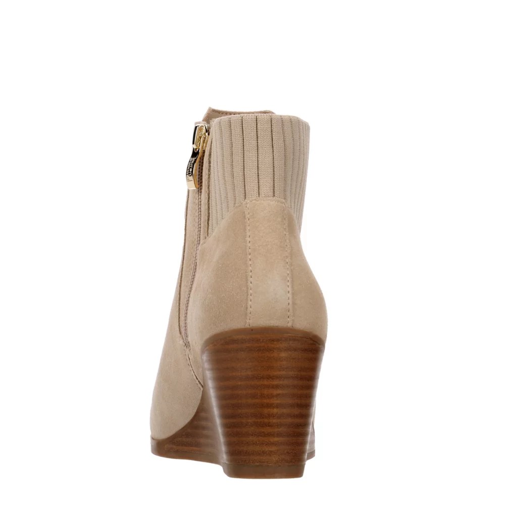 Taupe Womens Tanner Wedge Boot Lauren Blakwell Rack Room Shoes