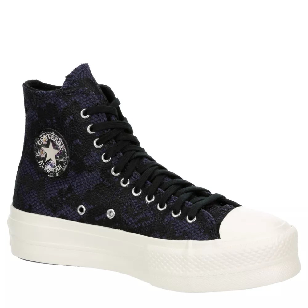 Navy Womens Chuck Taylor All Star High Top Platform Sneaker Converse