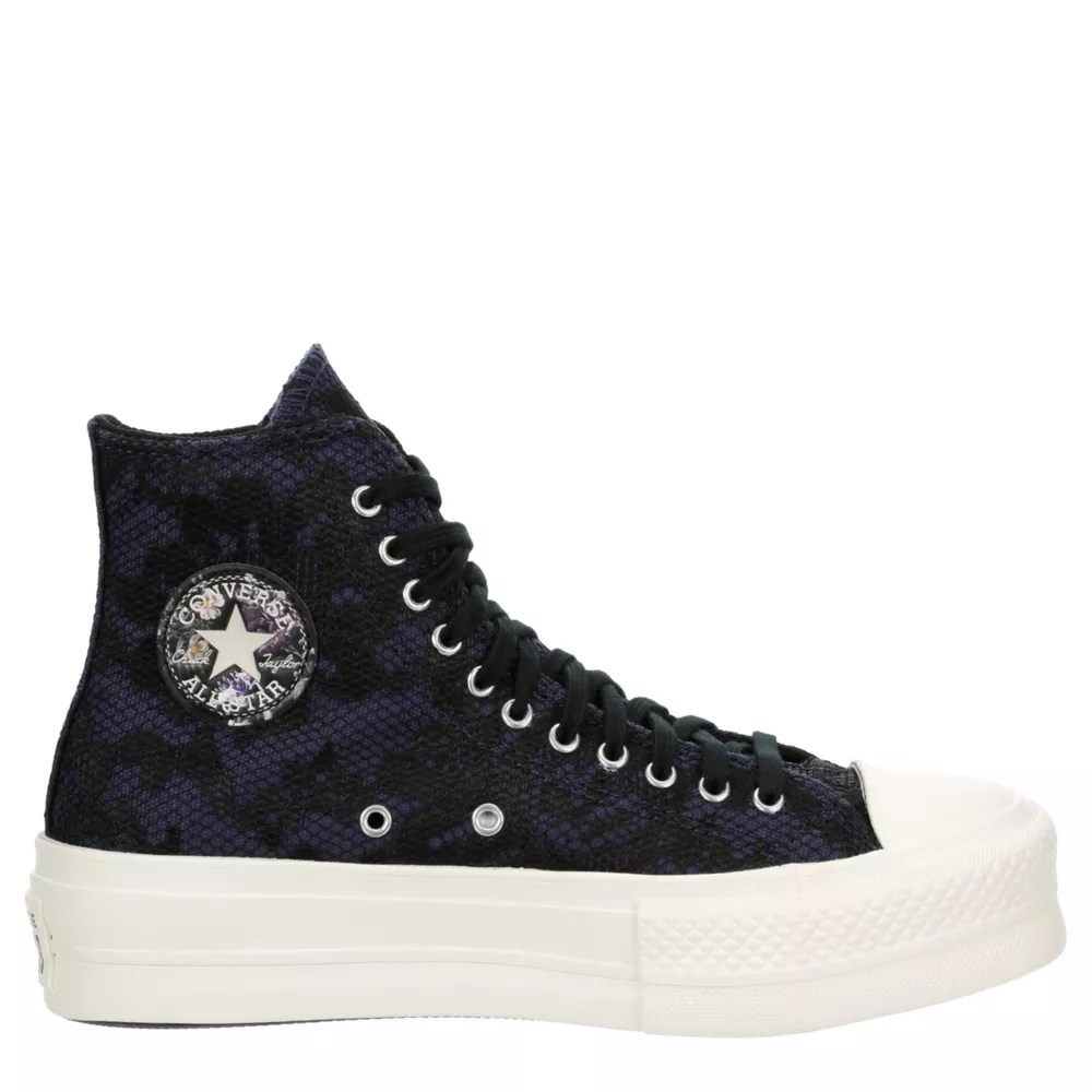 Navy Womens Chuck Taylor All Star High Top Platform Sneaker Converse