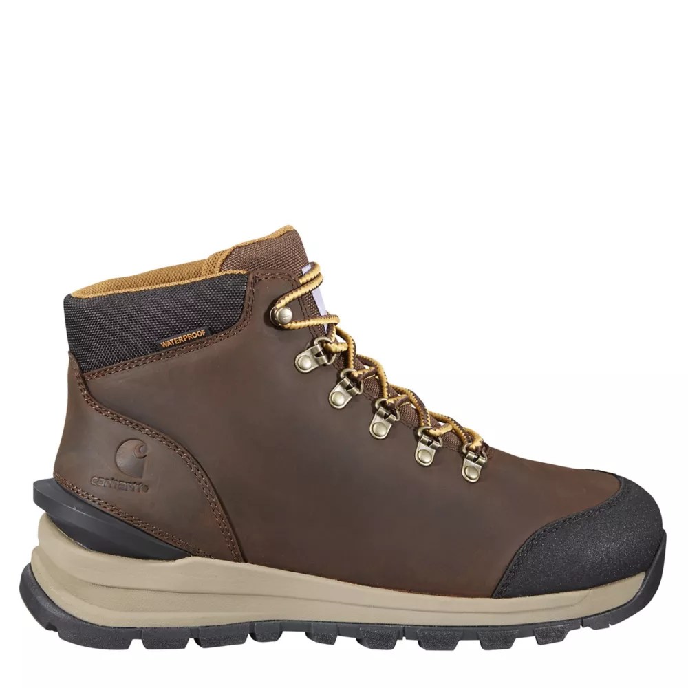 Dark Brown Carhartt Mens Gilmore Waterproof 5inch Work Boot Rack