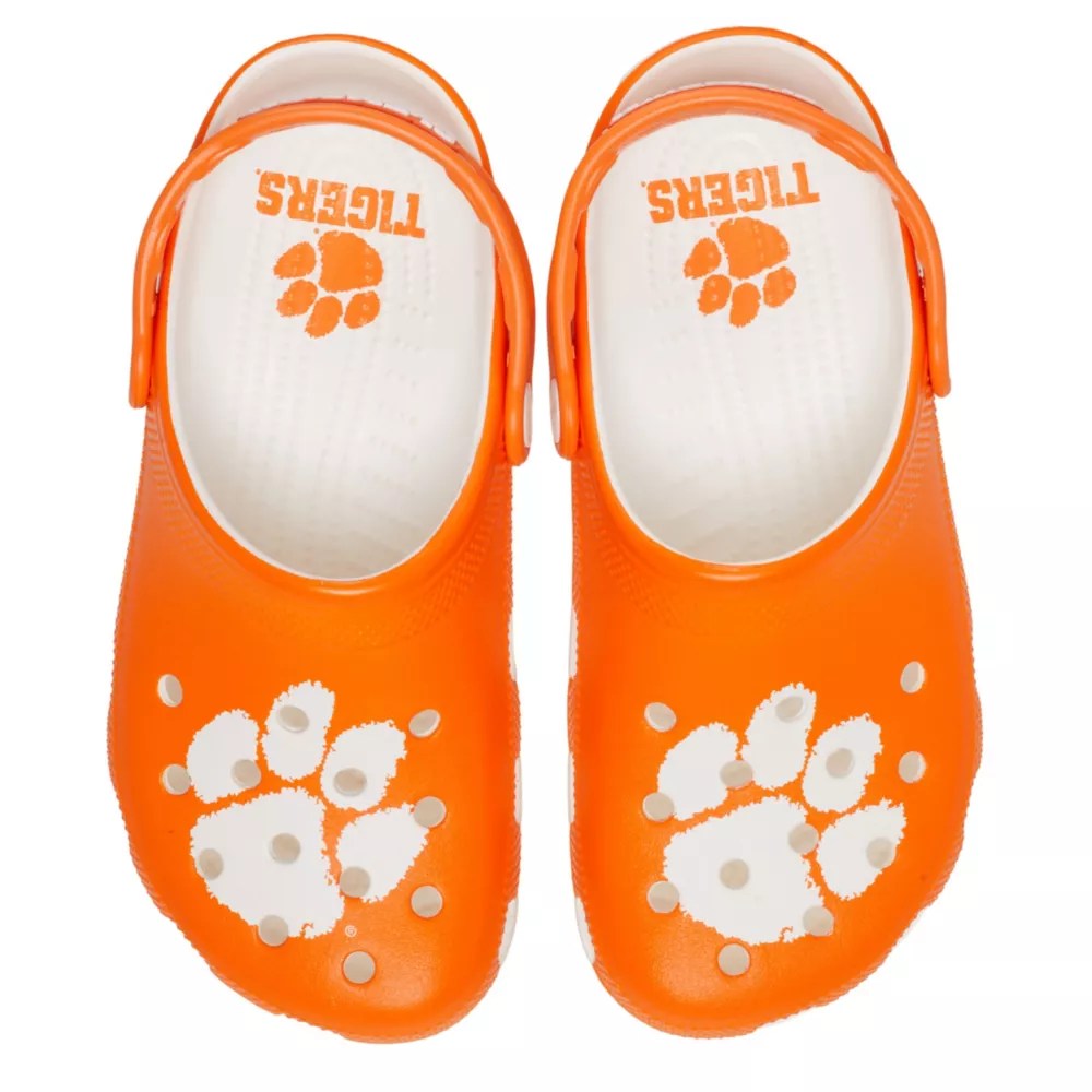 Orange Crocs Unisex Clemson University Classic Clog Rack Room Shoes