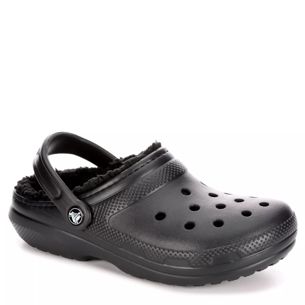 Black Crocs Unisex Classic Lined Clog Mens Rack Room Shoes