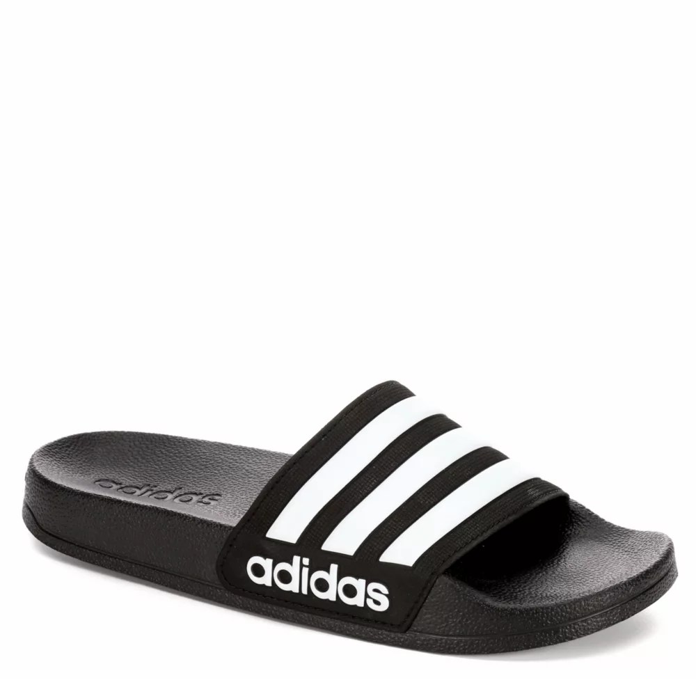 White Adidas Boys Littlebig Kid Adilette Slide Sandal Rack Room Shoes