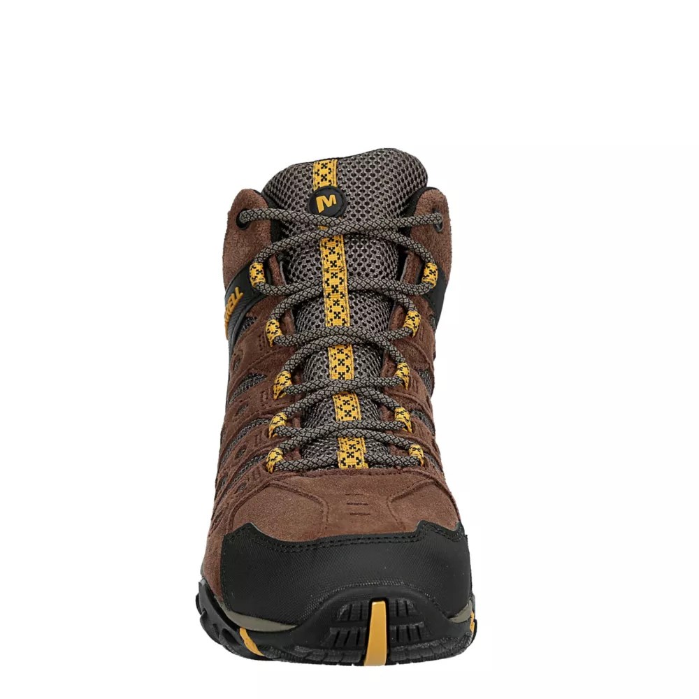 Brown Merrell Mens Crosslander 2 Waterproof Mid Hiking Boot Mens