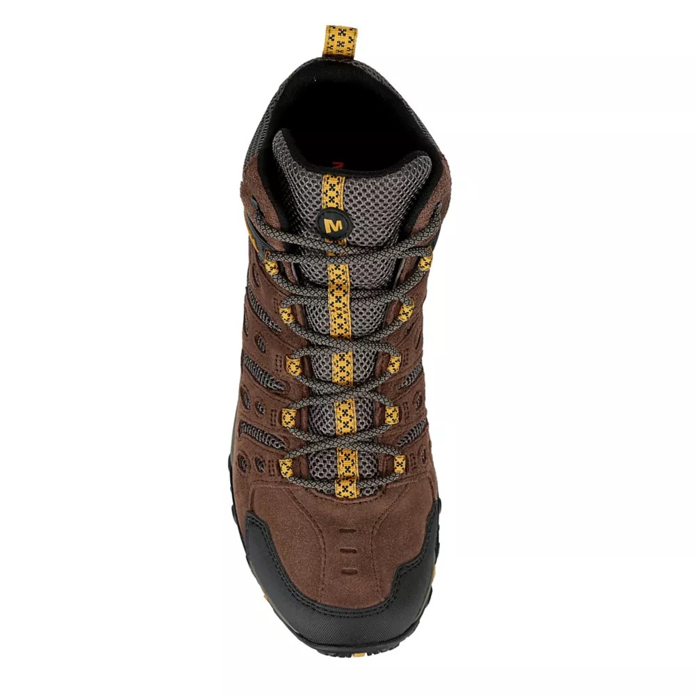 Brown Merrell Mens Crosslander 2 Waterproof Mid Hiking Boot Rack Room