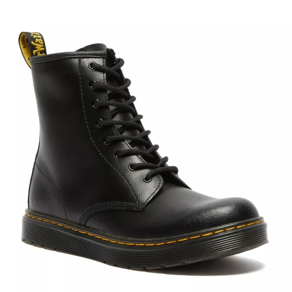 Black Dr.martens Boys Zavala Combat Boot | Boots | Rack Room Shoes
