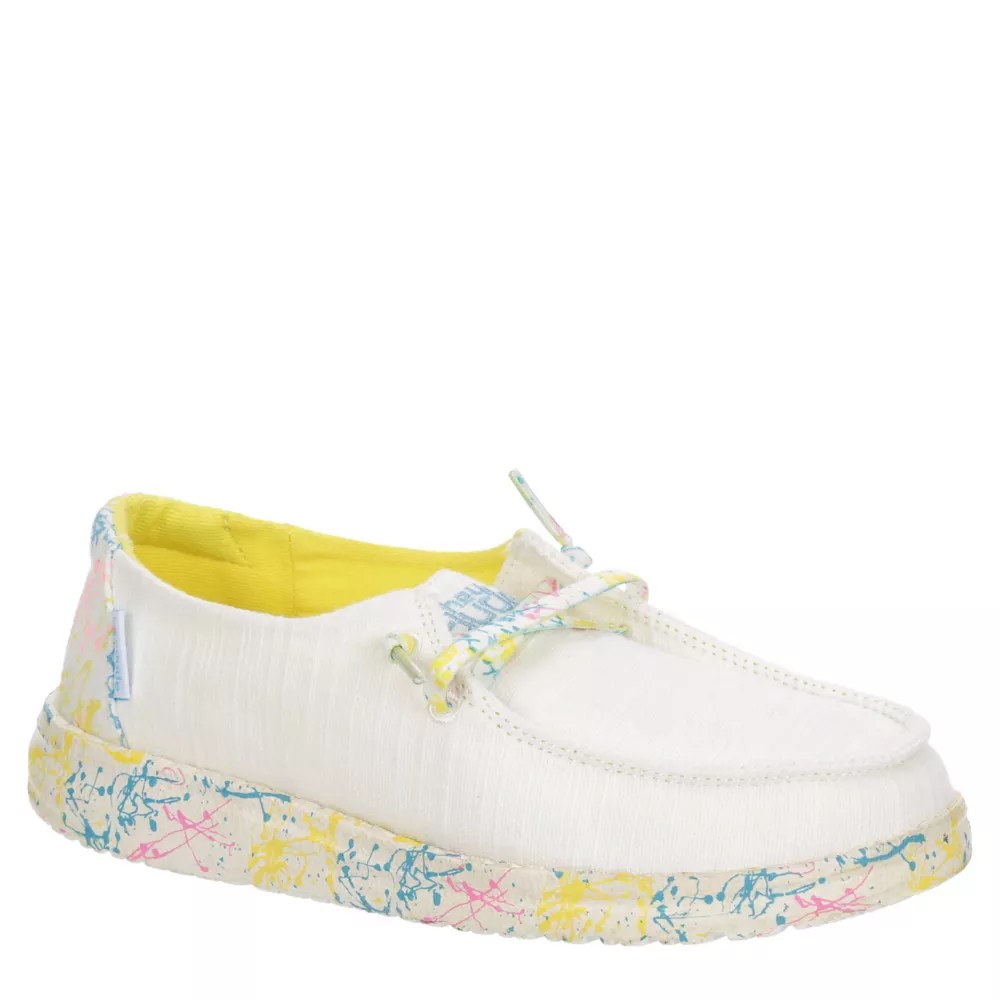 White Heydude Girls Wendy Youth Slip On Sneaker Kids Rack Room Shoes