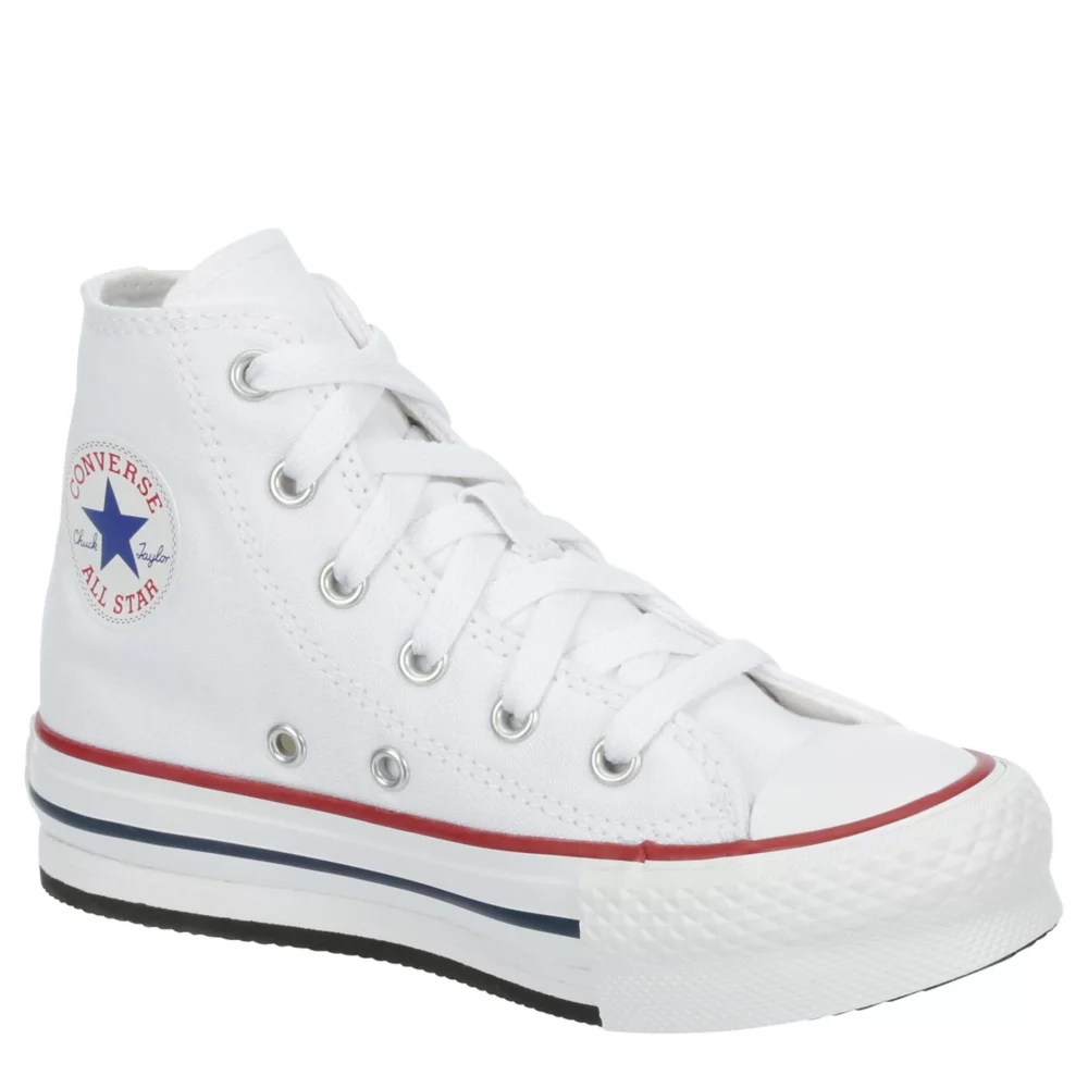 White Girls Chuck Taylor All Star High Top Platform Sneaker Converse