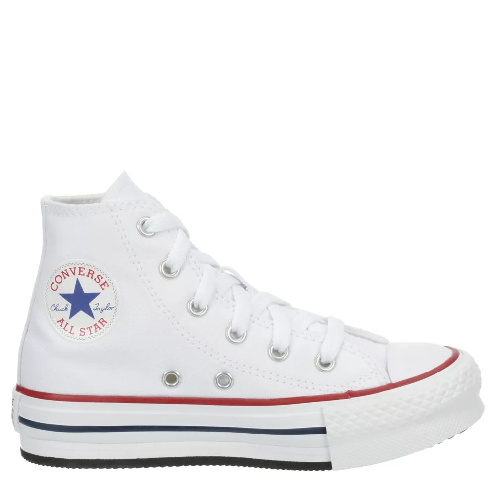 White Girls Chuck Taylor All Star High Top Platform Sneaker Converse