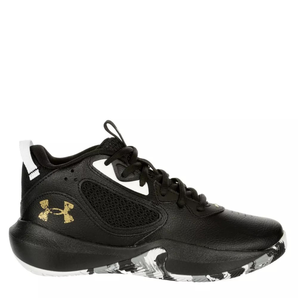 Gold Under Armour Boys Big Kid Lockdown 6 Basketball Shoe Rack Room Shoes