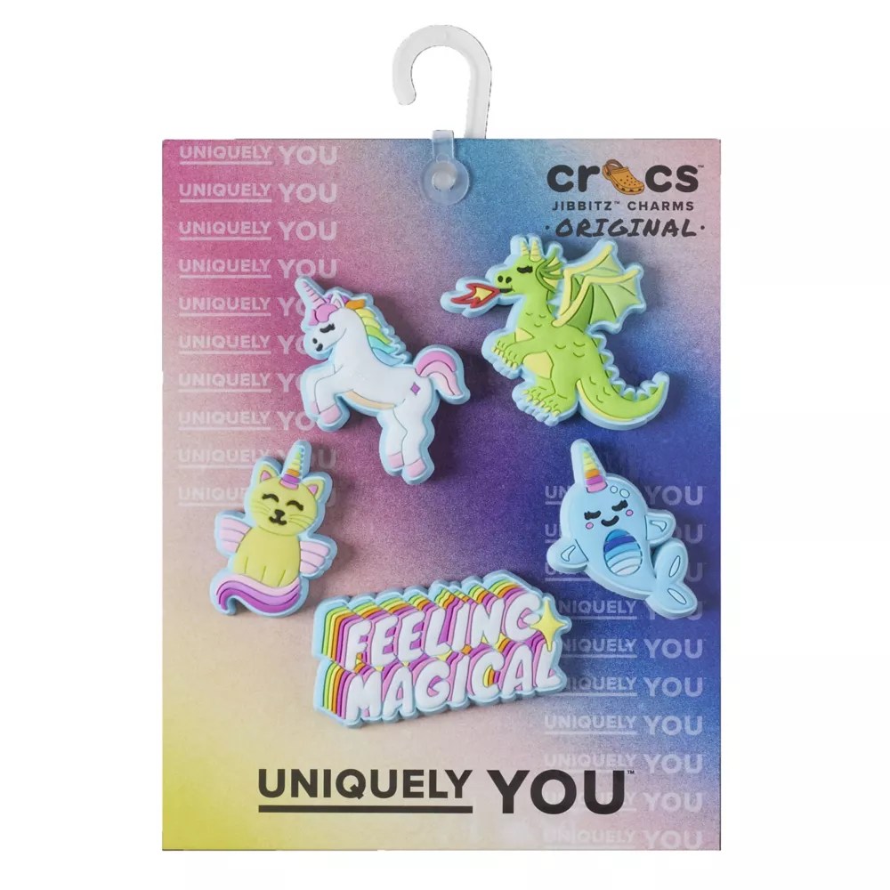 Assorted Unisex Feeling Magical 5 Pack Jibbitz Crocs Rack Room Shoes