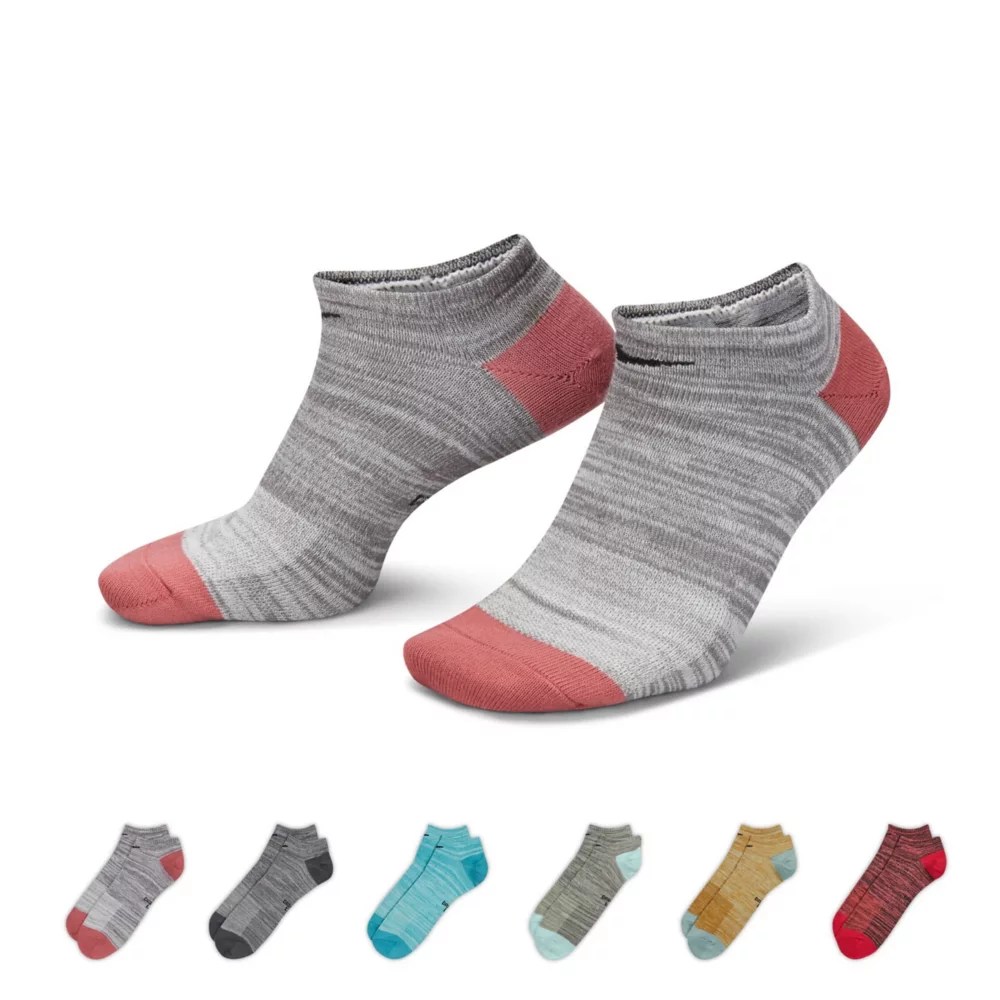 Multicolor Womens Everyday Lightweight No Show Socks 6 Pairs Nike