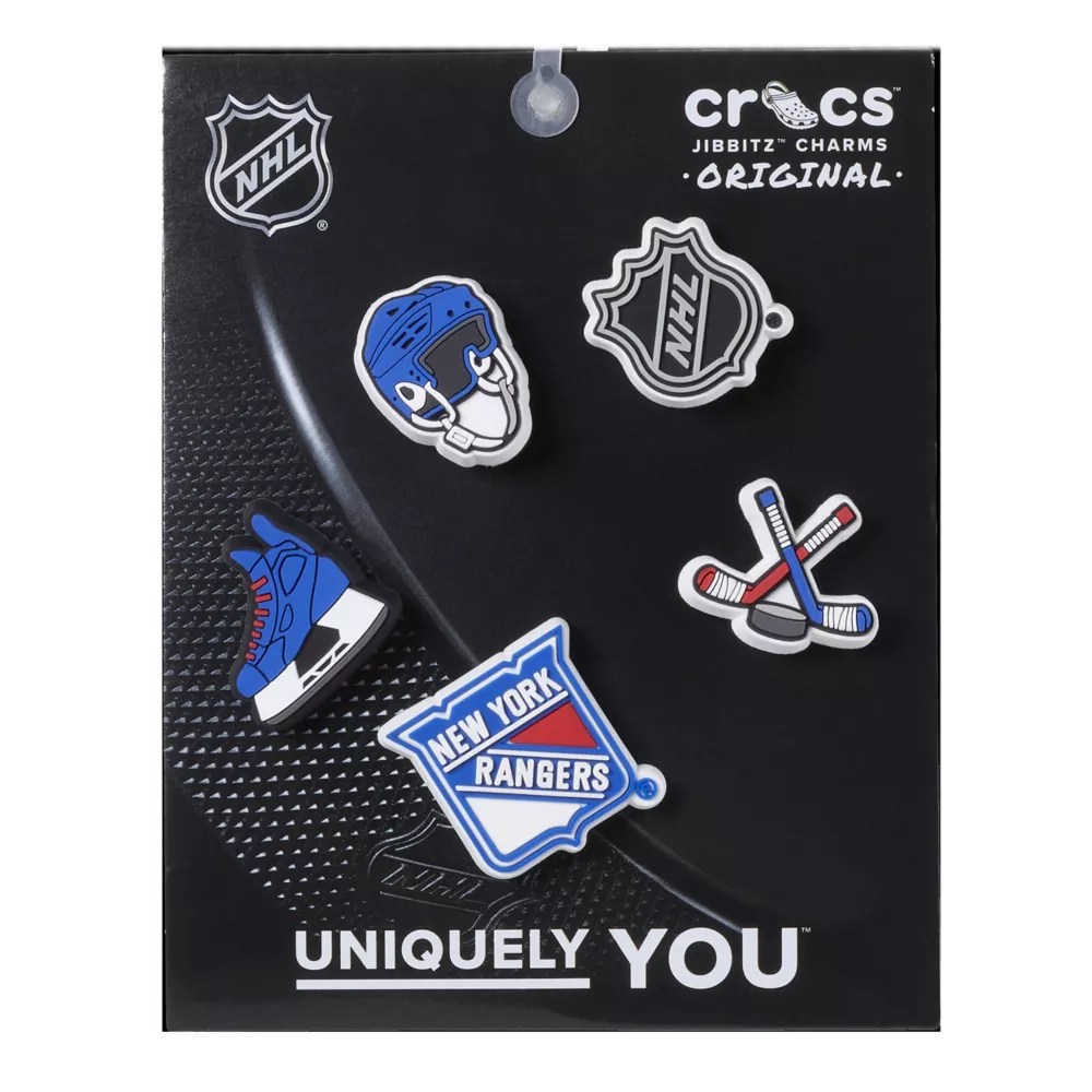 Assorted Crocs Unisex Nhl New York Rangers 5 Pack Jibbitz Rack Room Shoes