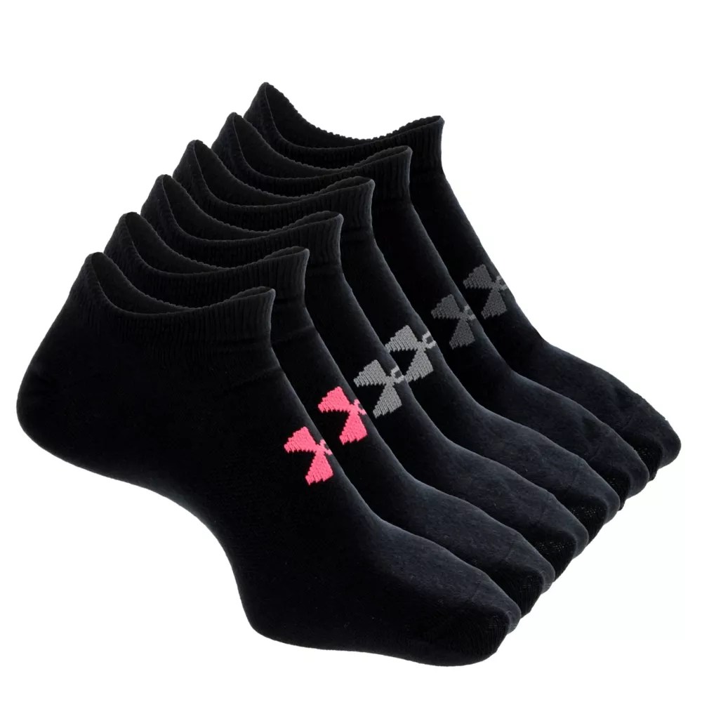 Multicolor Under Armour Womens Essential No Show Socks 6 Pairs Rack