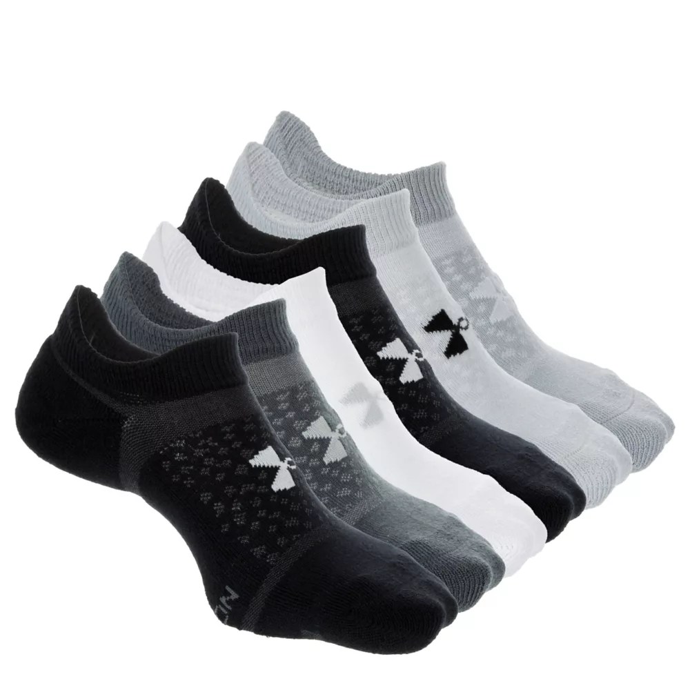 Multicolor Womens Cushioned No Show Socks 6 Pairs Under Armour Rack