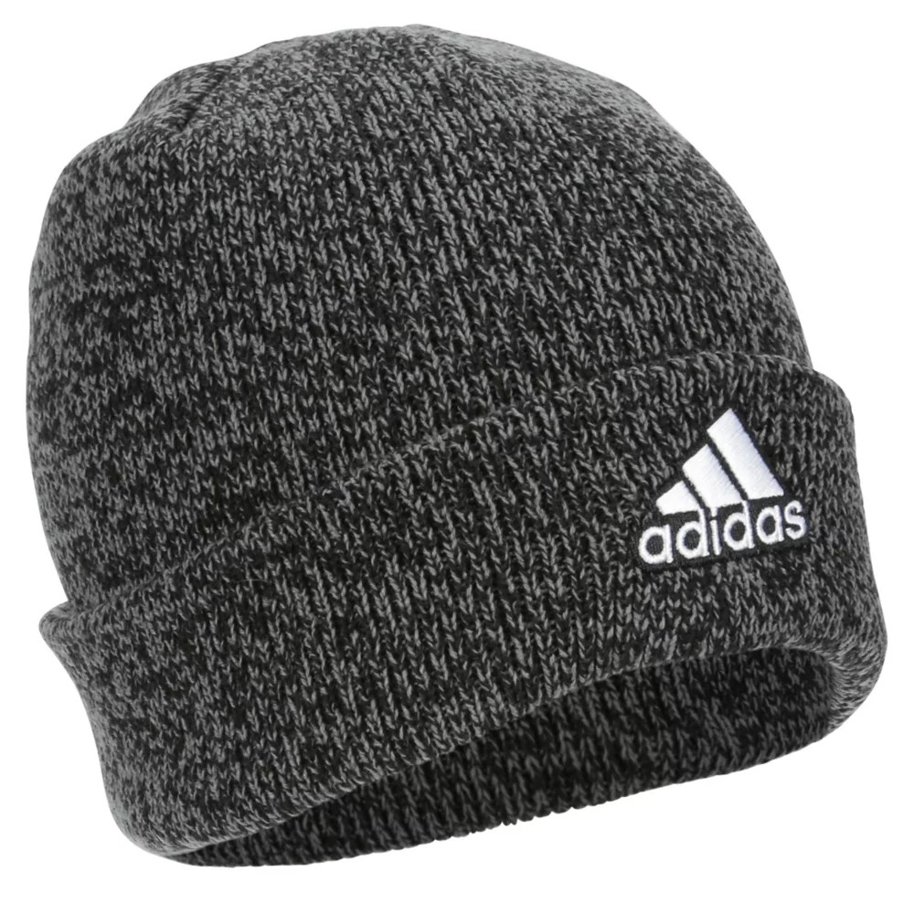Grey Adidas Mens Team Issue Fold Beanie Rack Room Shoes