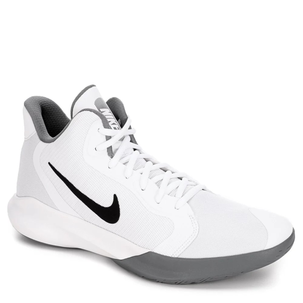 White Nike Mens Precision Iii Basketball Shoe Basketball Off Broadway Shoes