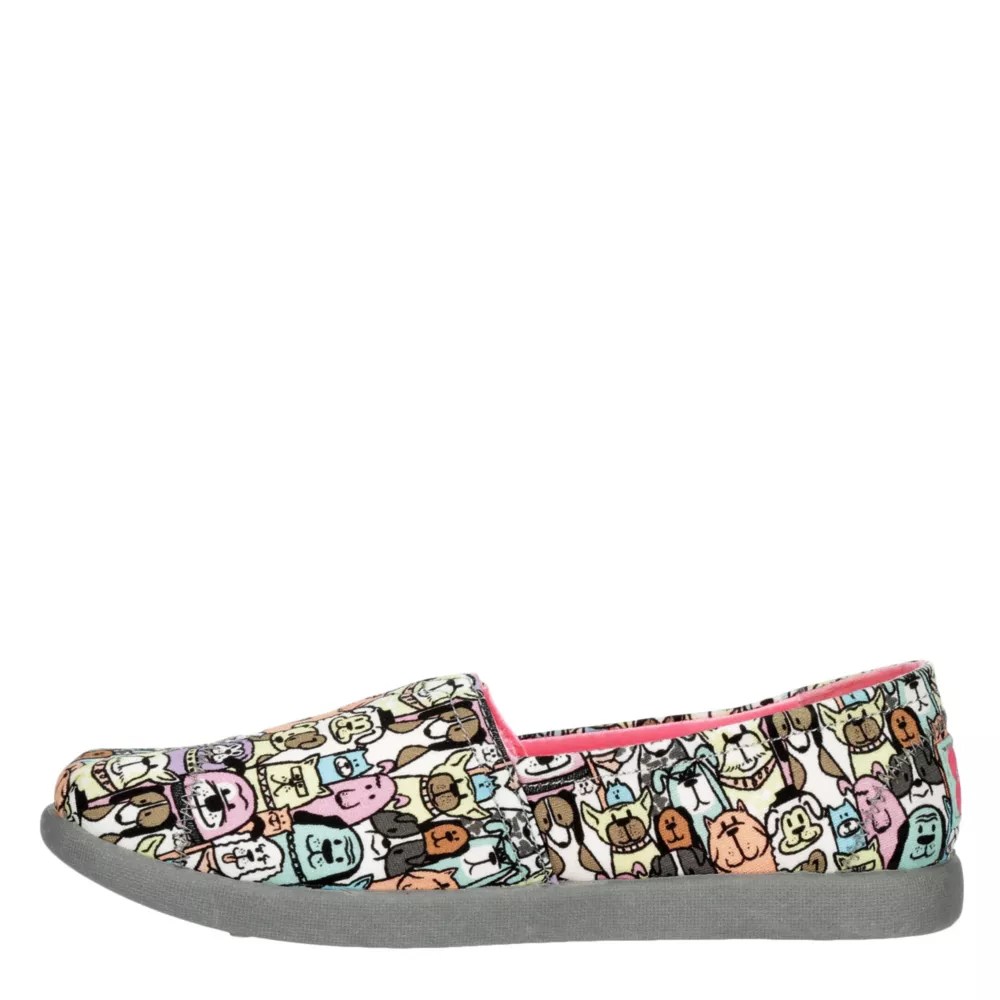Grey Skechers Kids Girls Lil Bobs Solestice 2.0 Dogs On Parade