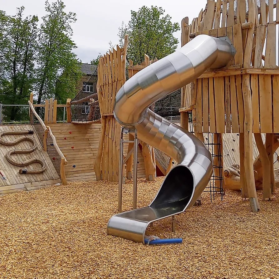 Stainless steel slides manufacturer Playground tunnels Deinox