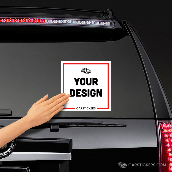 Custom Square Stickers Vibrant, MultiColor Vinyl Print