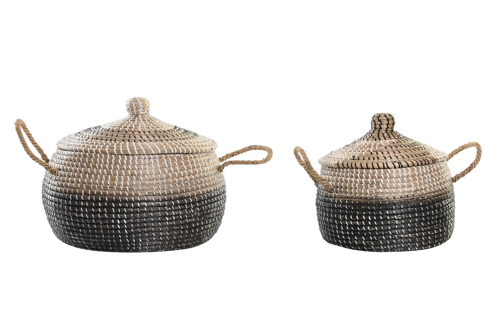 Seagrass Basket Set of 2, 41x41x33, Natural Dekodonia