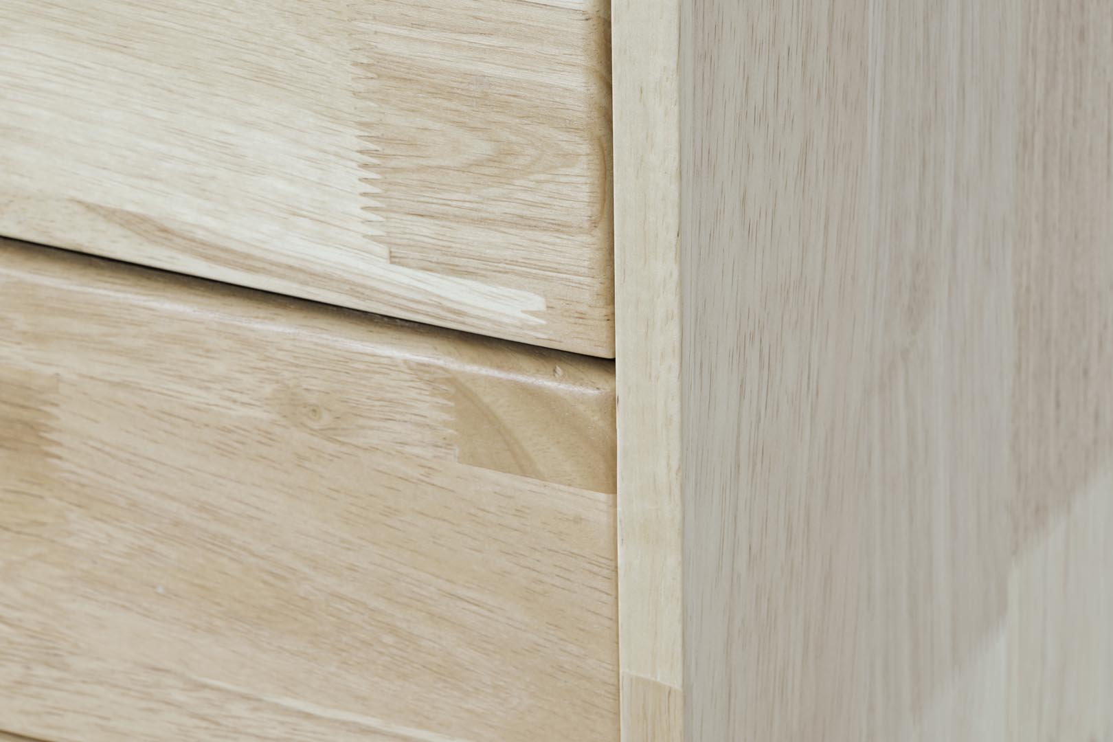 Rubberwood MDF Tallboy 60x30x108 6 Drawers Natural Dekodonia