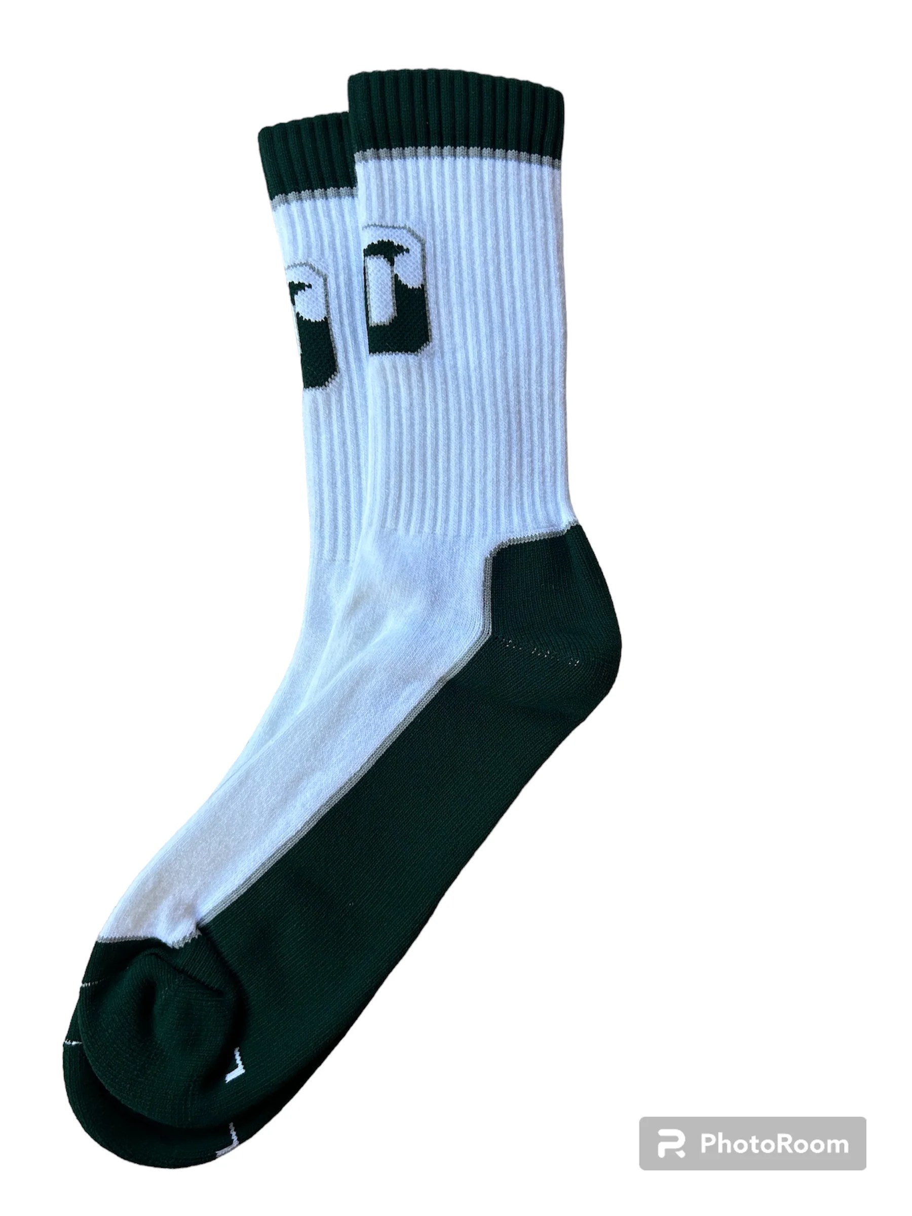 Socks TCK Core 2 Crew White/Green Delbarton Shop