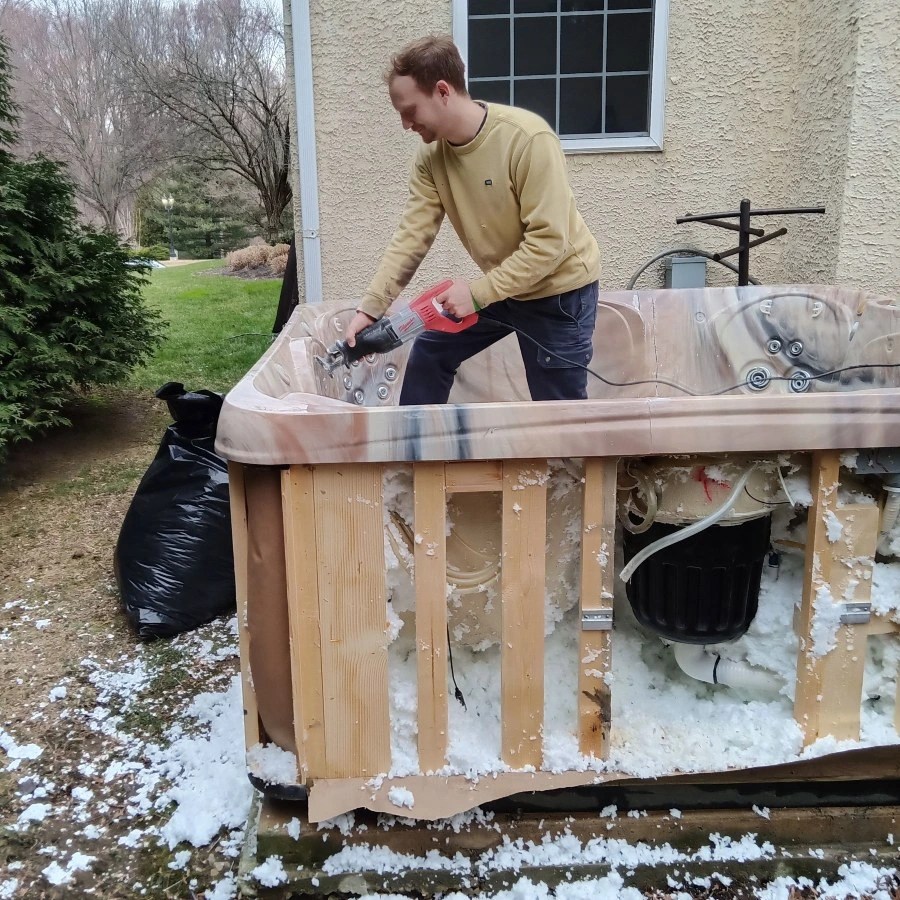 Hot Tub Removal in Delaware County, PA Delco Cleanouts