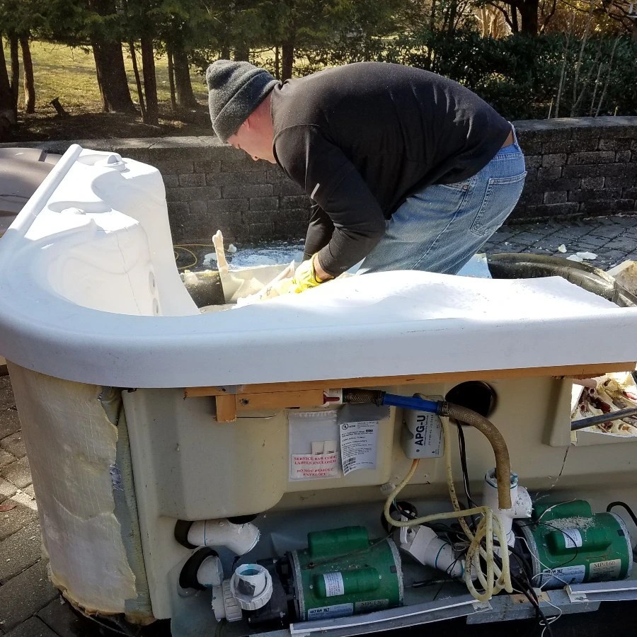 Hot Tub Removal in Delaware County, PA Delco Cleanouts