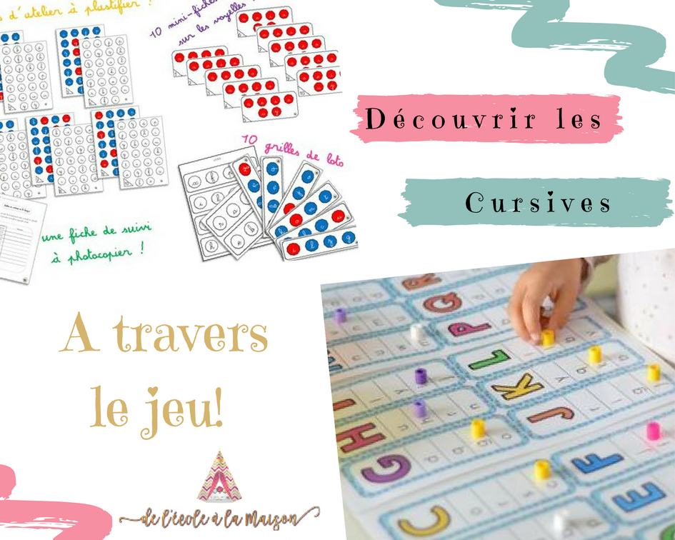 Des jeux pour découvrir les lettres cursives…