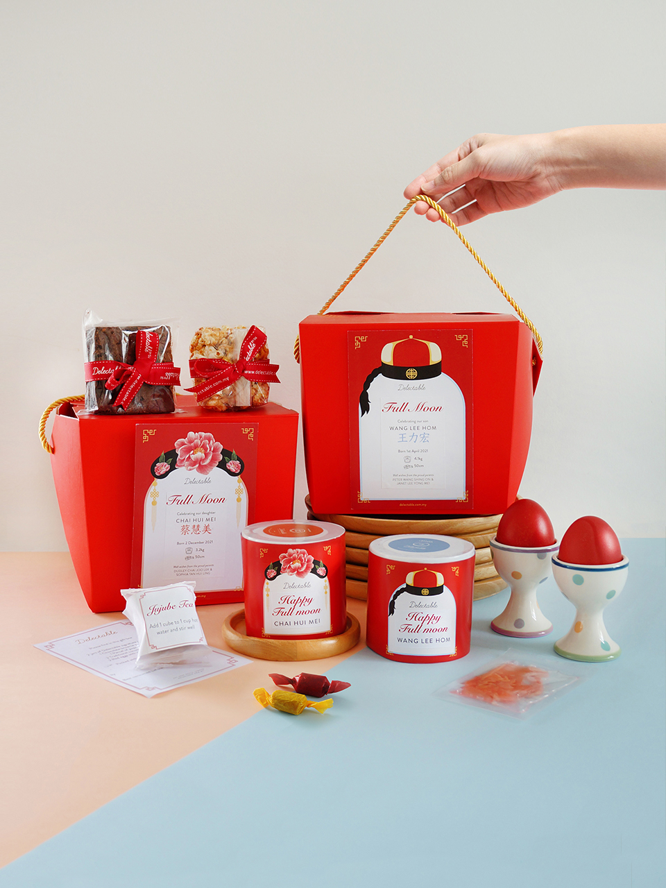 Oriental Baby Announcement Package Delectable by Su Cake Delivery