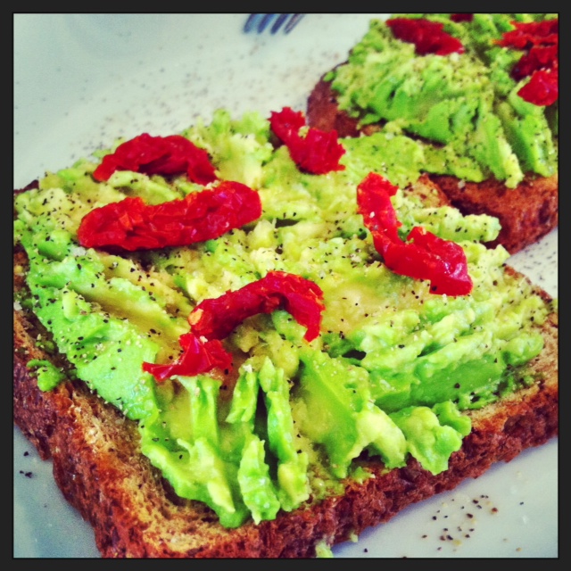 Avocado Sundried Tomato Toast