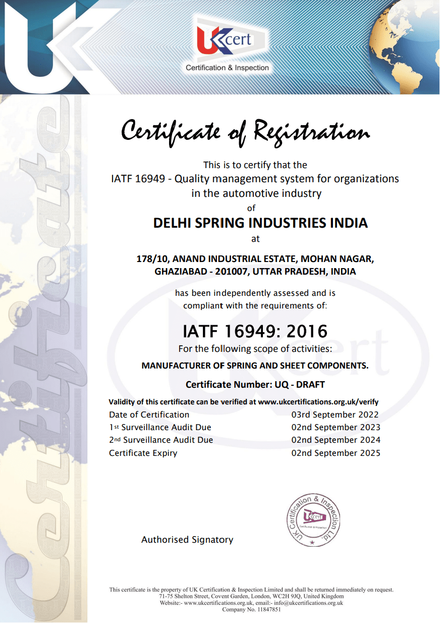 Certificate Delhispring